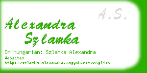 alexandra szlamka business card